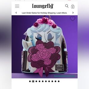 Limited edition Loungefly Haunted Mansion Bride Backpack